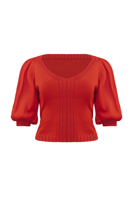 Top Tricot Ravena Vermelho