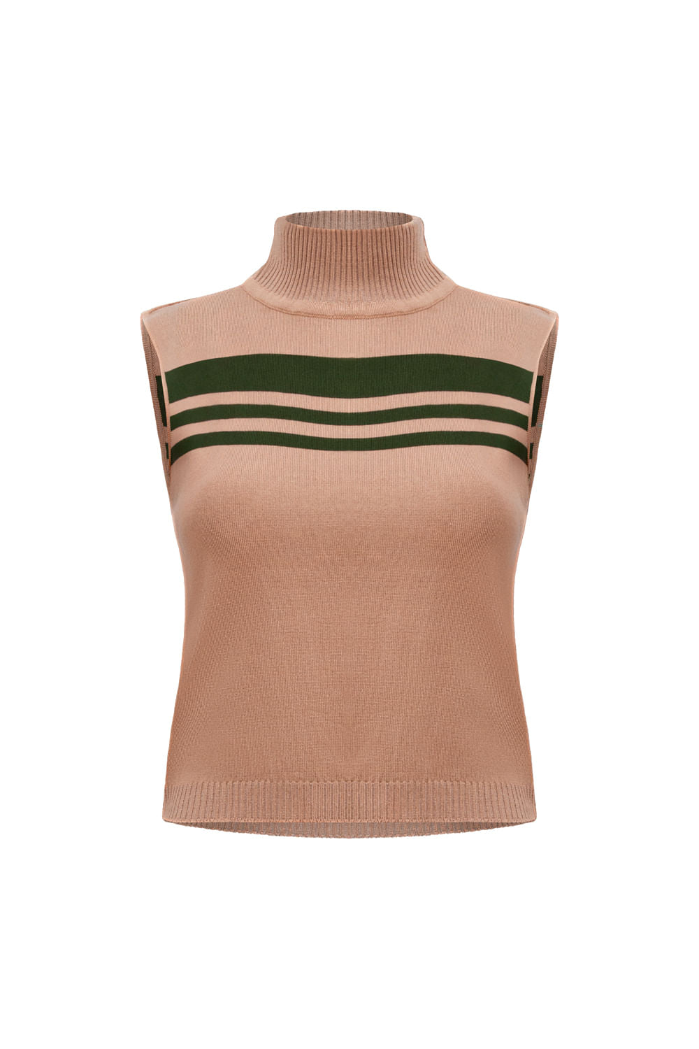 Top Tricot Rebeca Bege Perolado