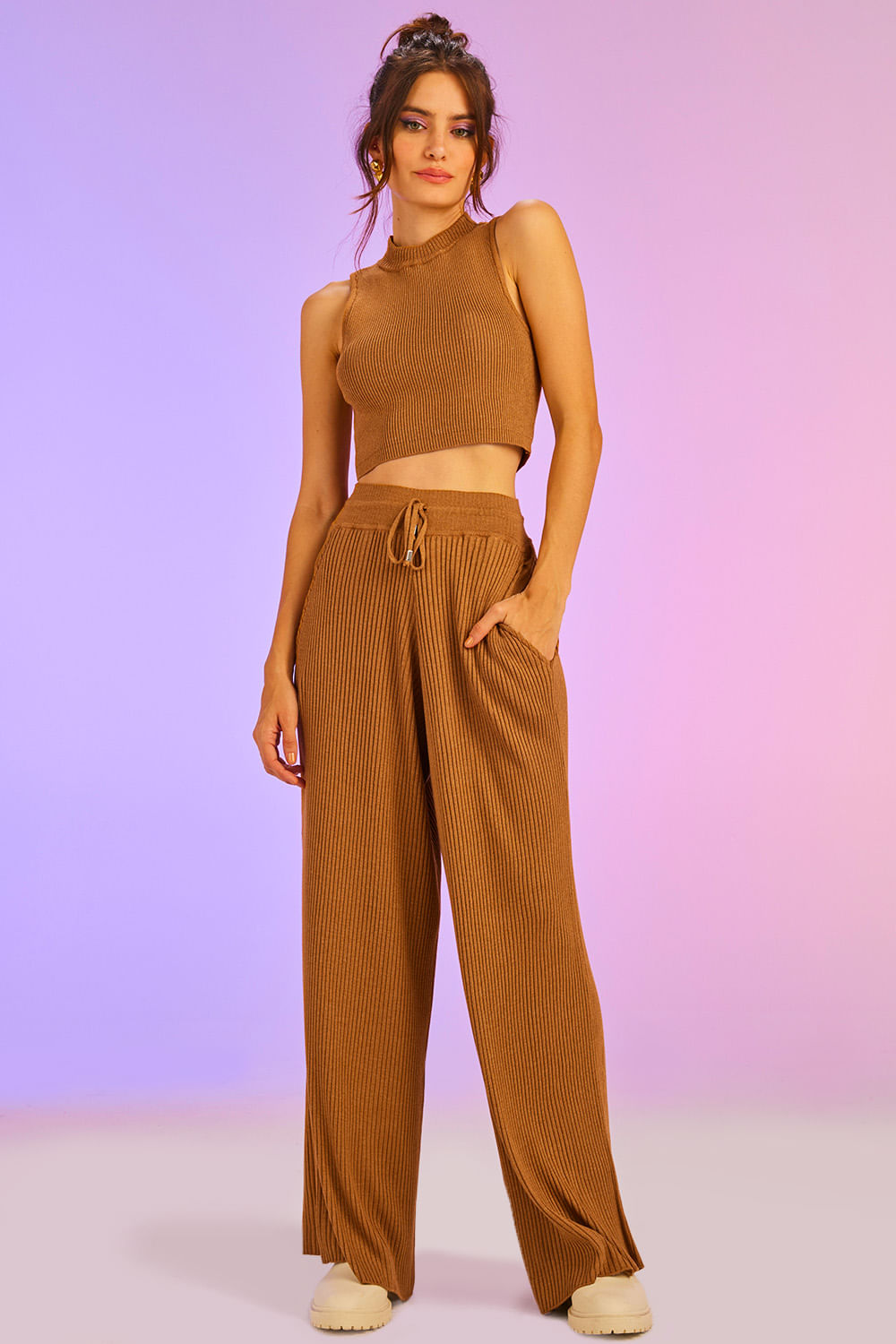 Top Tricot Vicky Caramelo