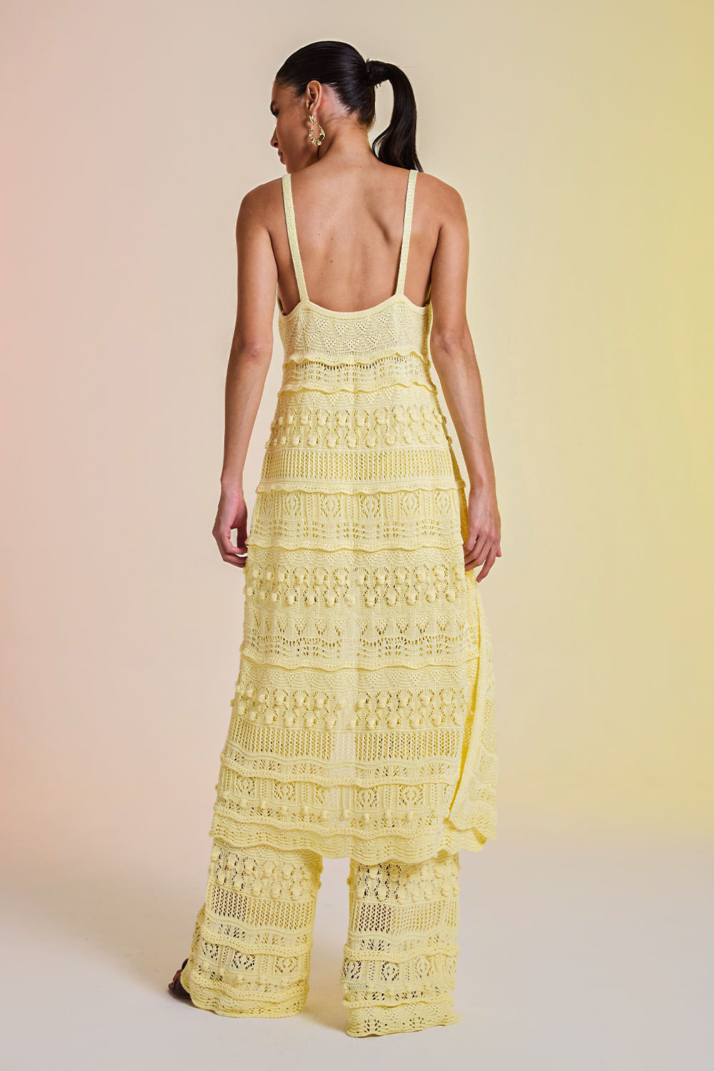 Túnica Tricot Gloria Amarelo Manteiga