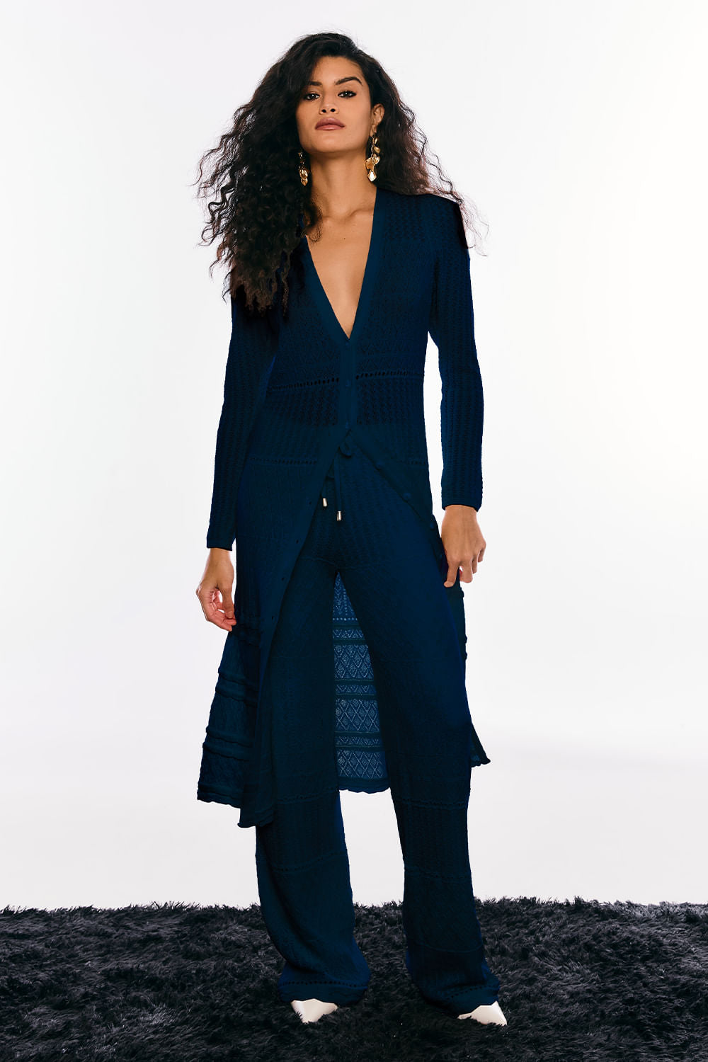 Conjunto Tricot Jade Azul Profundo
