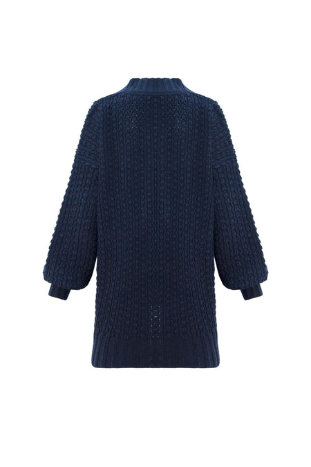 Casaco Tricot Aurora Azul Oxford