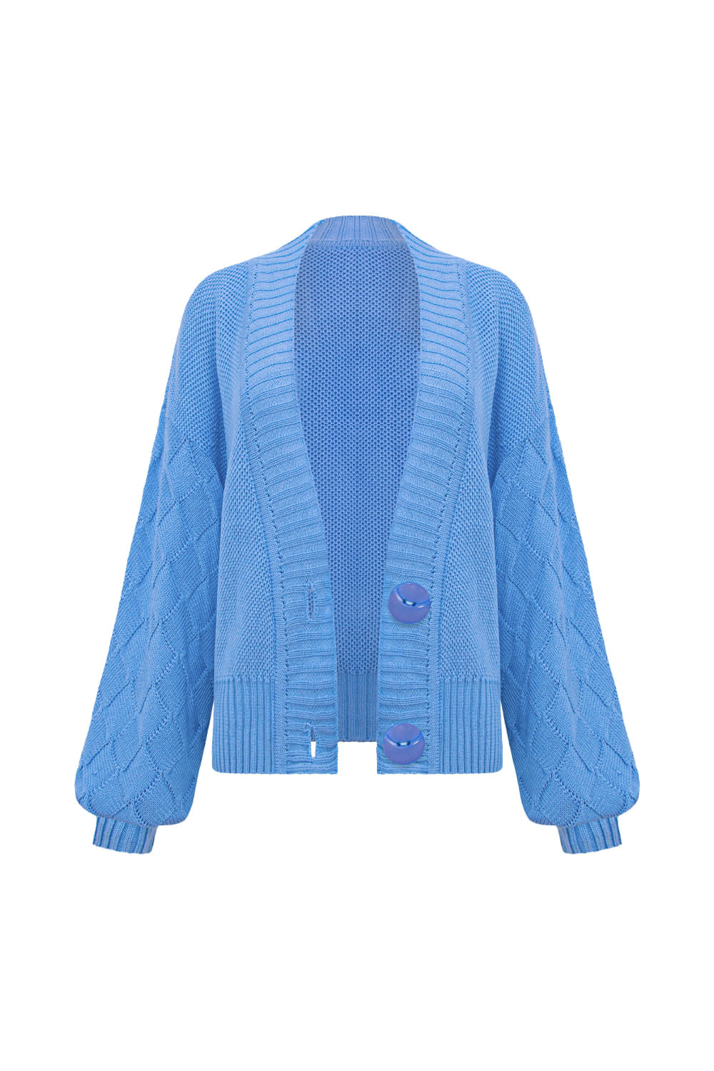 Casaco Tricot Katia Azul Capri