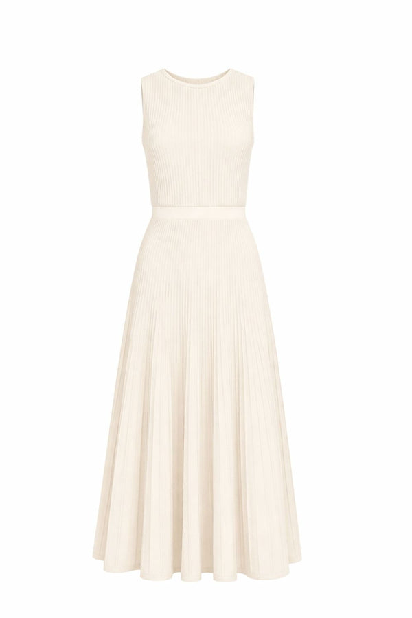 Vestido Tricot Midi Clarice Off White