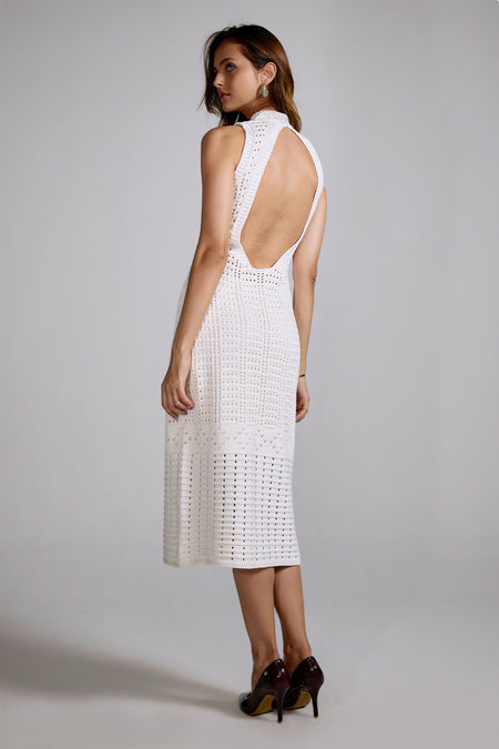 Vestido Tricot Midi Amelia Off White