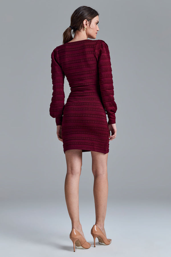 Vestido Tricot Pamela Ameixa