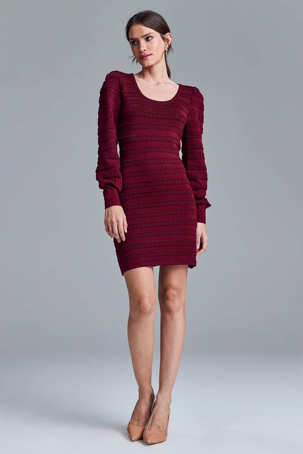 Vestido Tricot Pamela Ameixa
