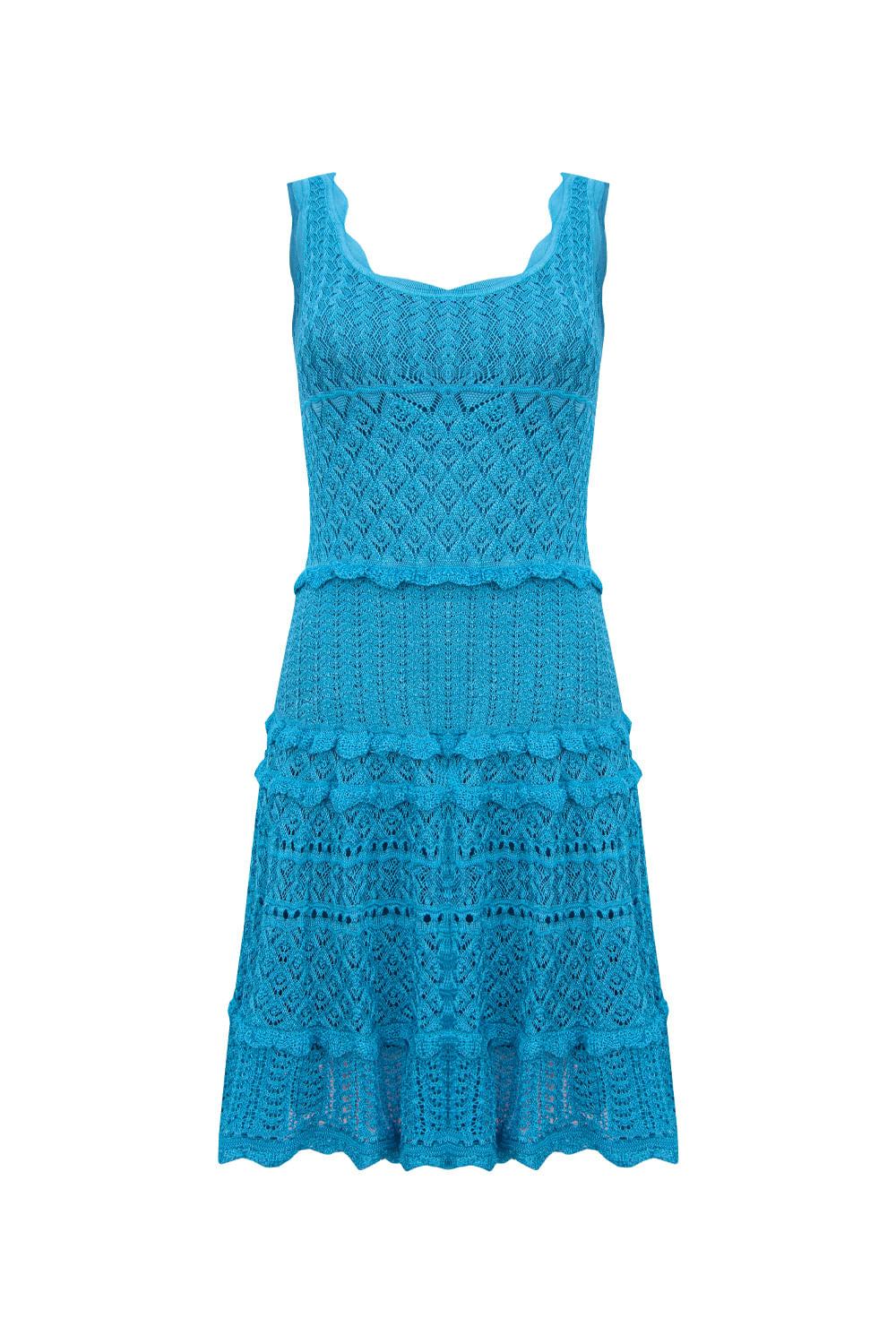 Vestido Tricot Fran Azul Mergulho