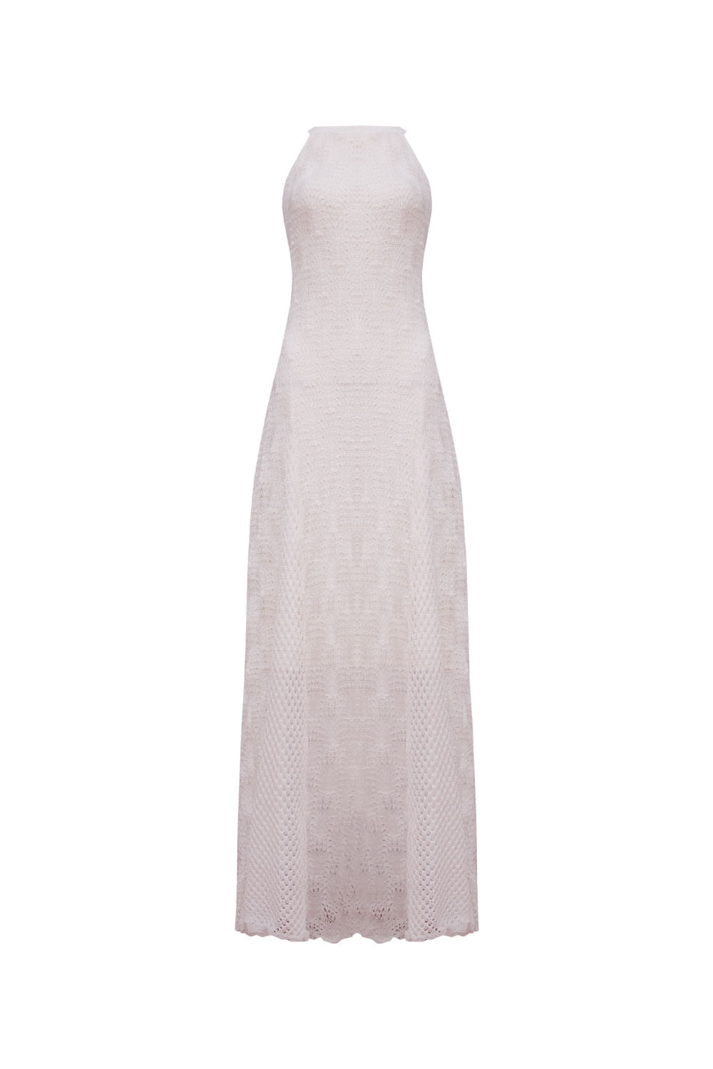 Vestido Tricot Longo Gabriele Off White