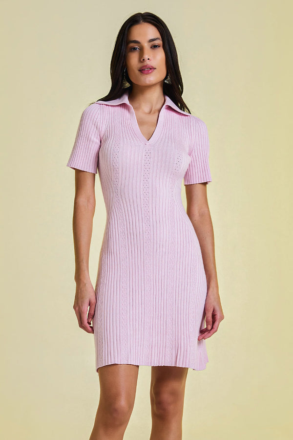 Vestido Tricot Julia Rosa Bebê