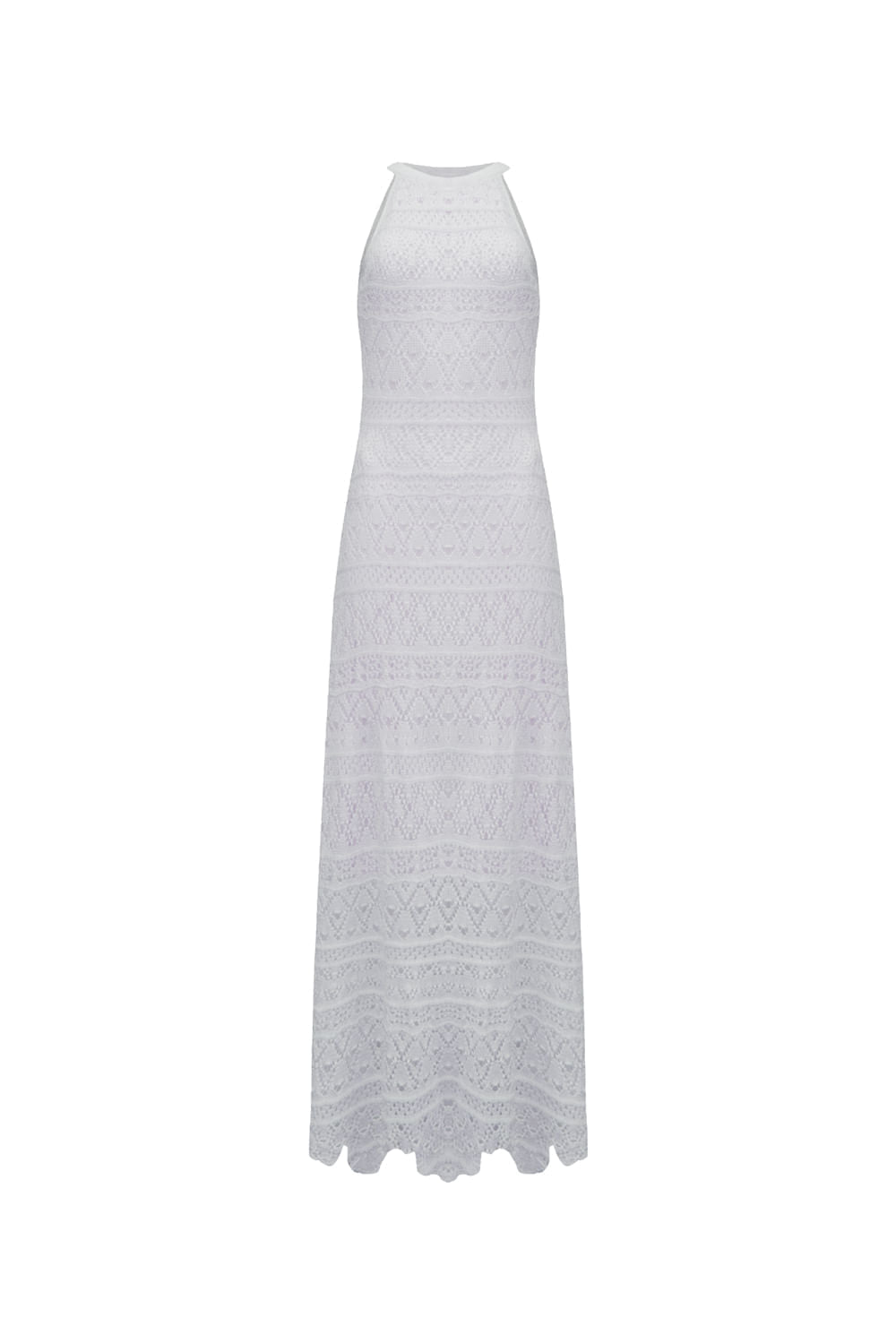 Vestido Tricot Midi Kat Off White