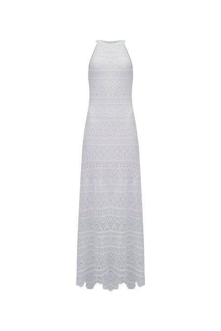 Vestido Tricot Midi Kat Off White