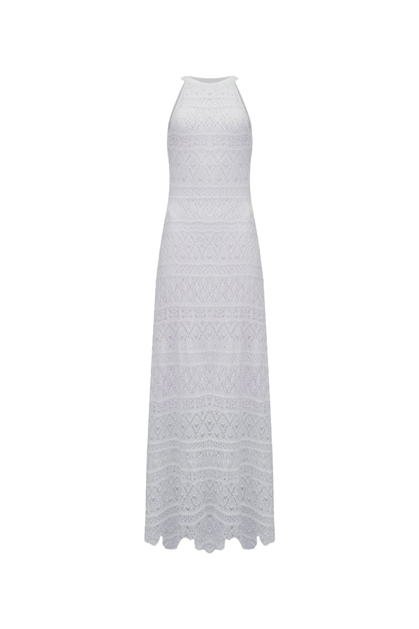Vestido Tricot Midi Kat Off White