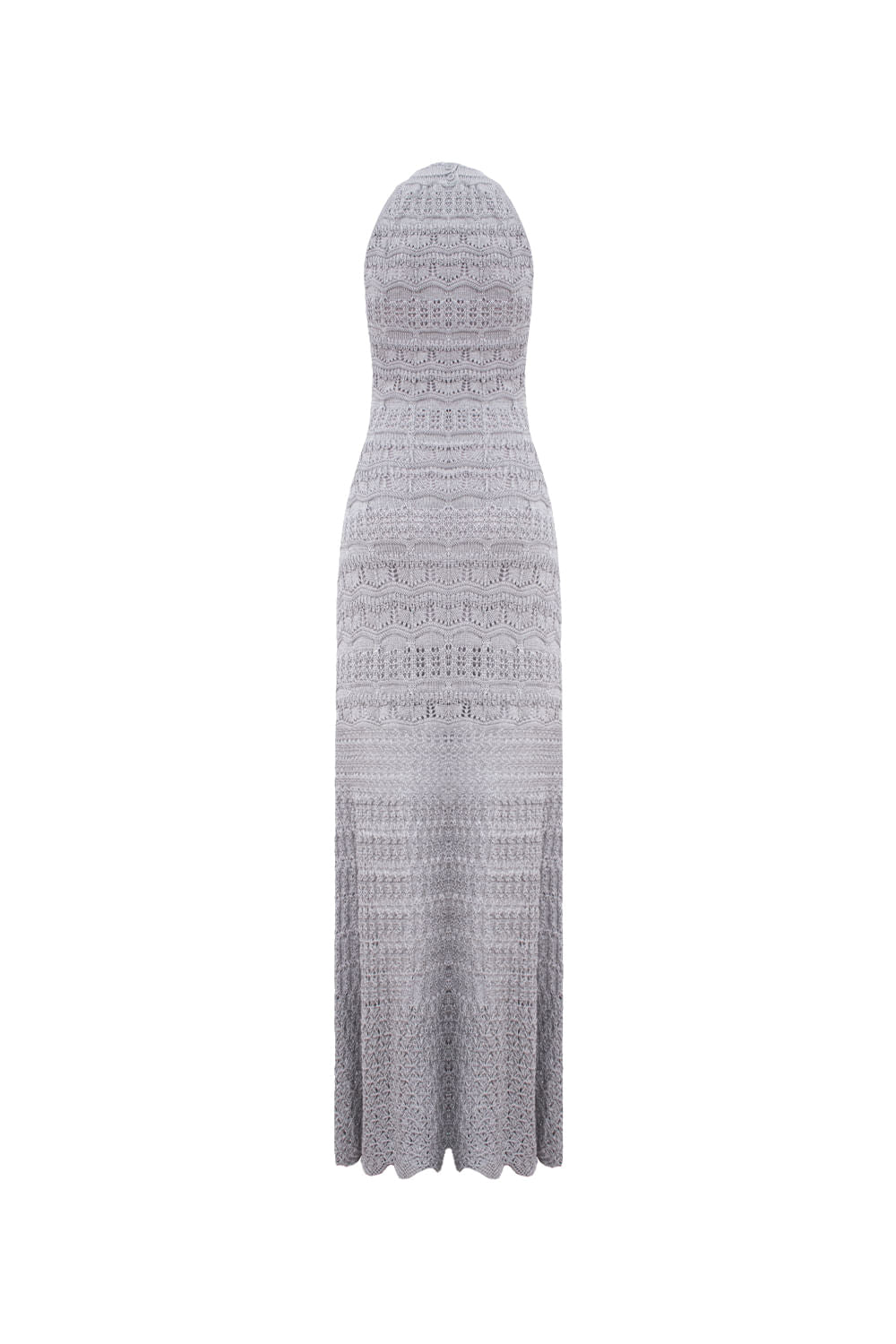 Vestido Tricot Longo Gloria Prata