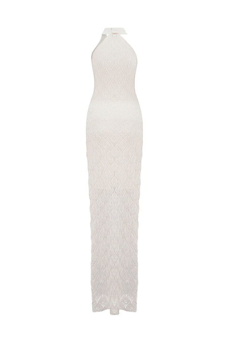 Vestido Tricot Longo Jennifer Off White
