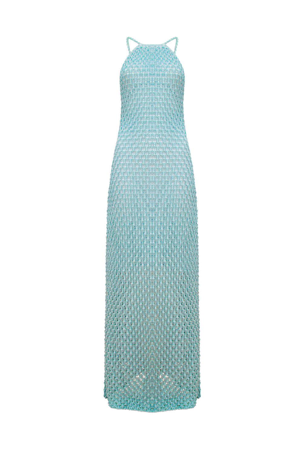 Vestido Tricot Longo Renata Azul Sonho