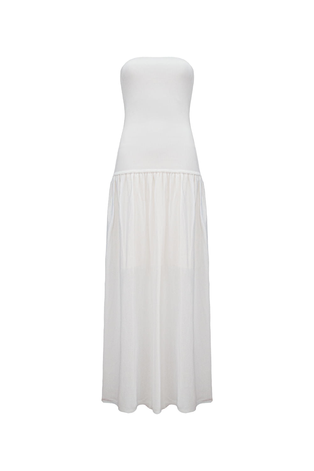 Vestido Tricot Longo Violet Off White