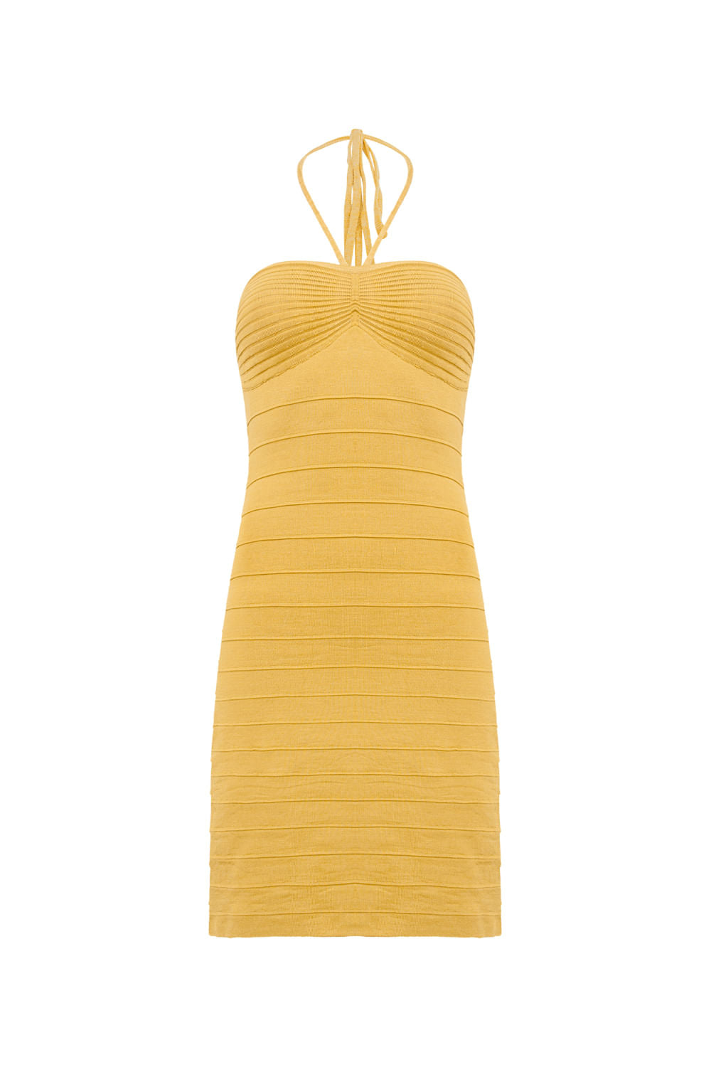 Vestido Tricot Malu Dourado