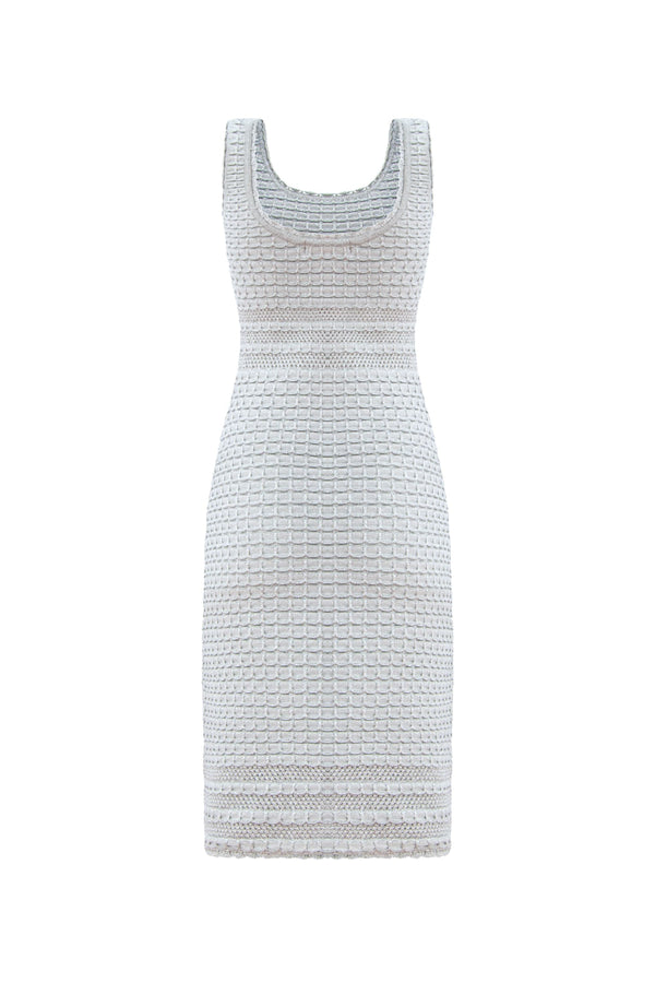 Vestido Tricot Marieva Prata