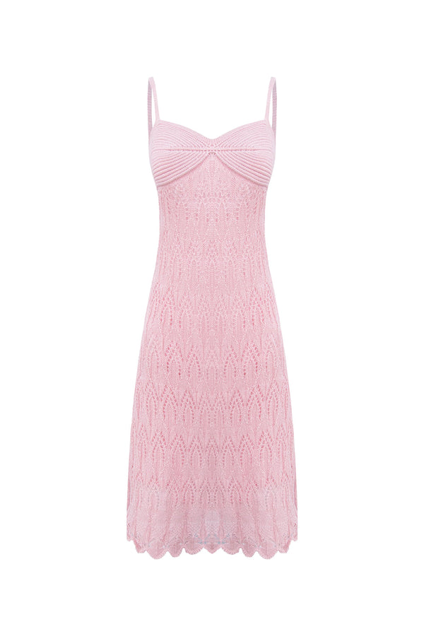 Vestido Tricot Marina Rosa Cristal