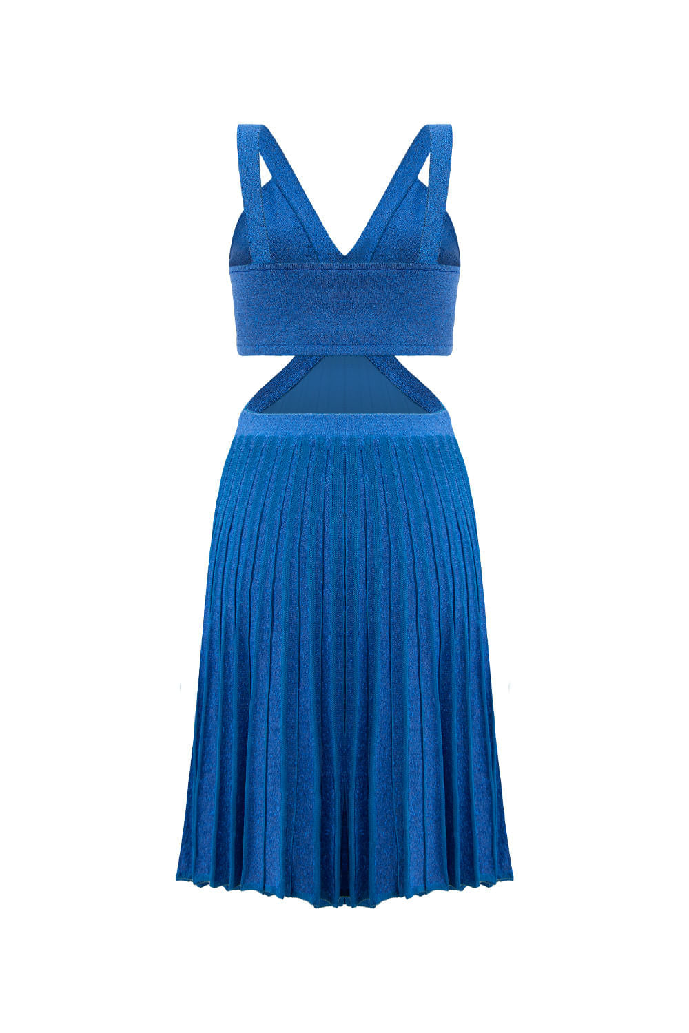 Vestido Tricot Maxine Azul Olho Grego