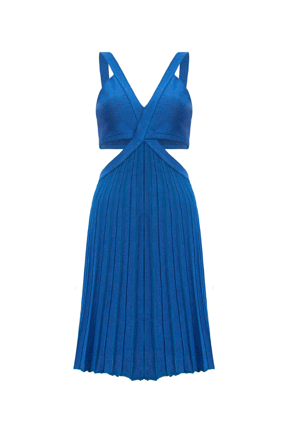 Vestido Tricot Maxine Azul Olho Grego