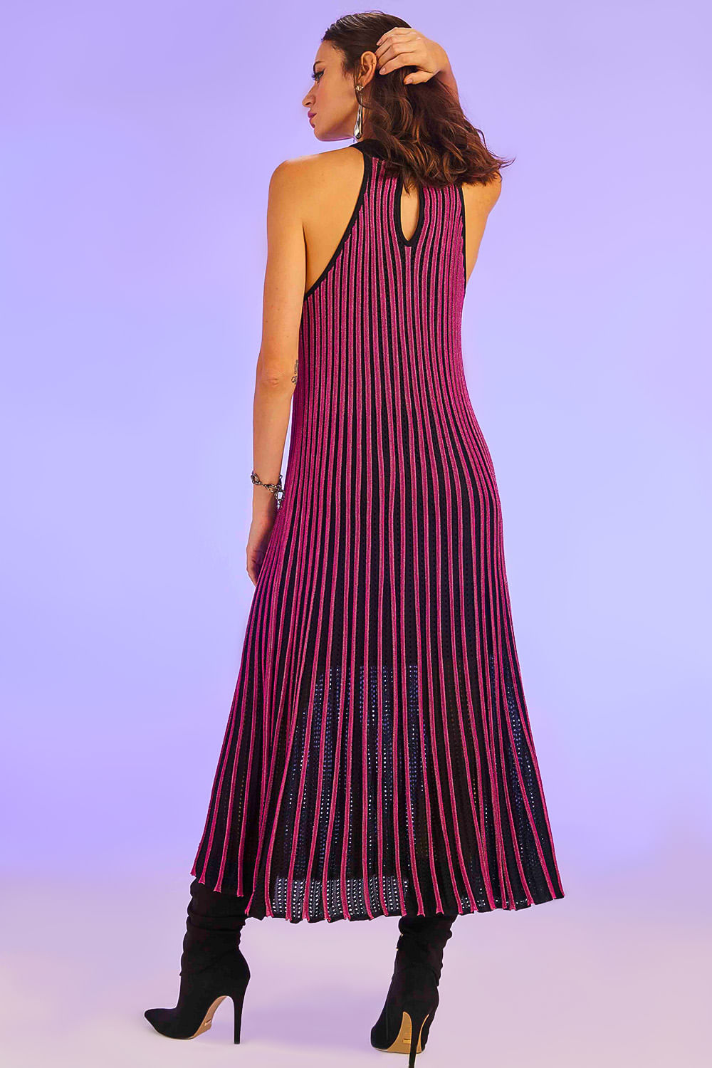 Vestido Tricot Midi Chelsea Preto