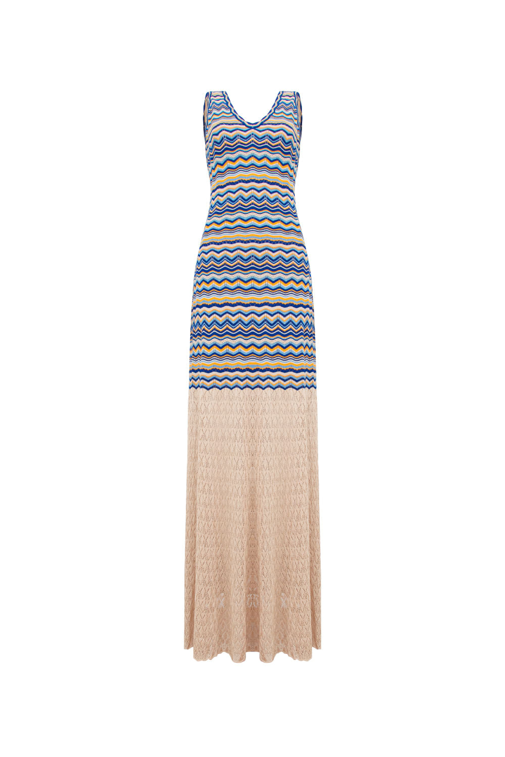 Vestido Tricot Longo Evelyn Azul Klein