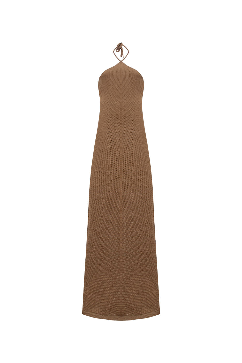 Vestido Tricot Midi Isis Camel Soft