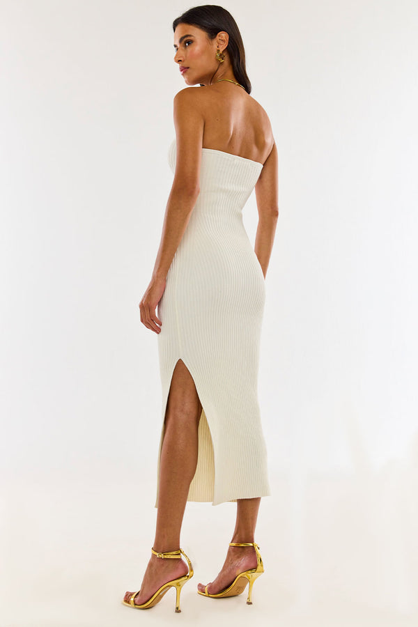 Vestido Tricot Midi Juli Off White
