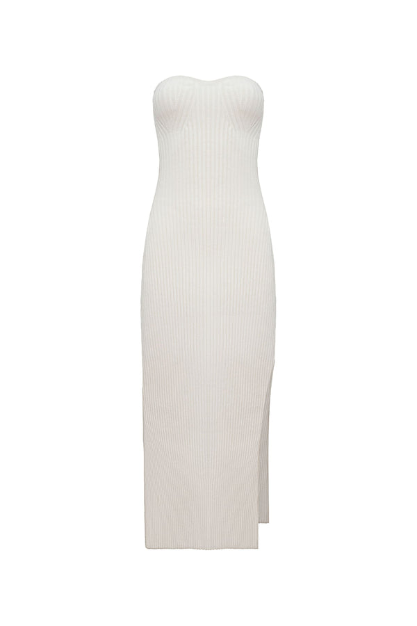 Vestido Tricot Midi Juli Off White