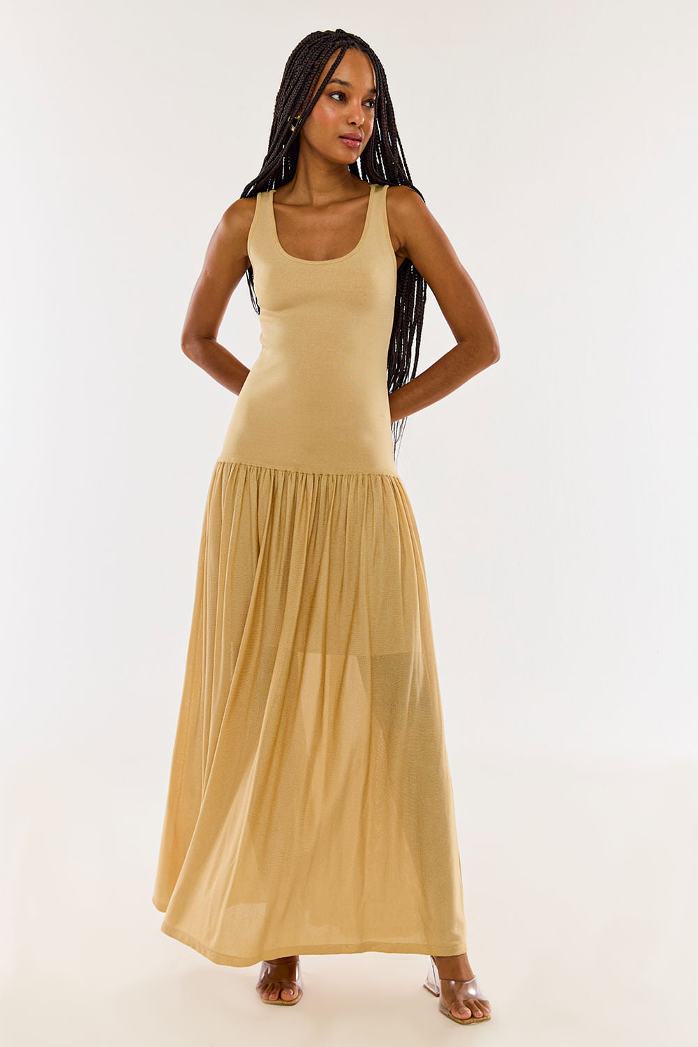 Vestido Tricot Midi Laila Super Ivore