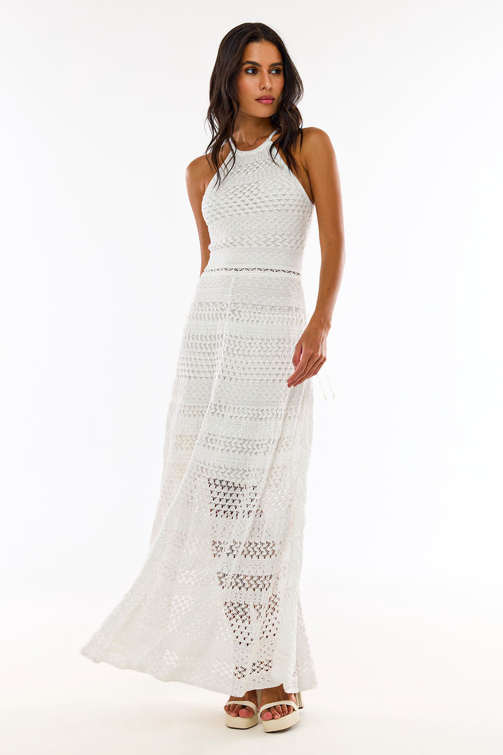 Vestido Tricot Midi Luma Off White