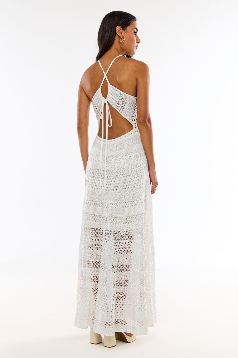 Vestido Tricot Midi Luma Off White