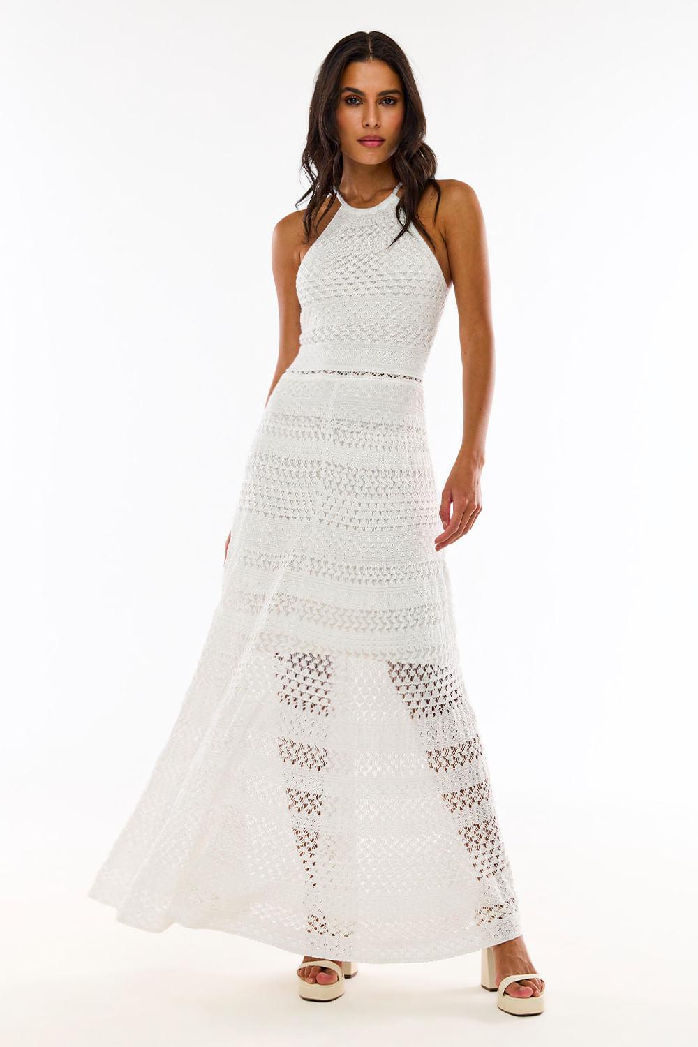 Vestido Tricot Midi Luma Off White