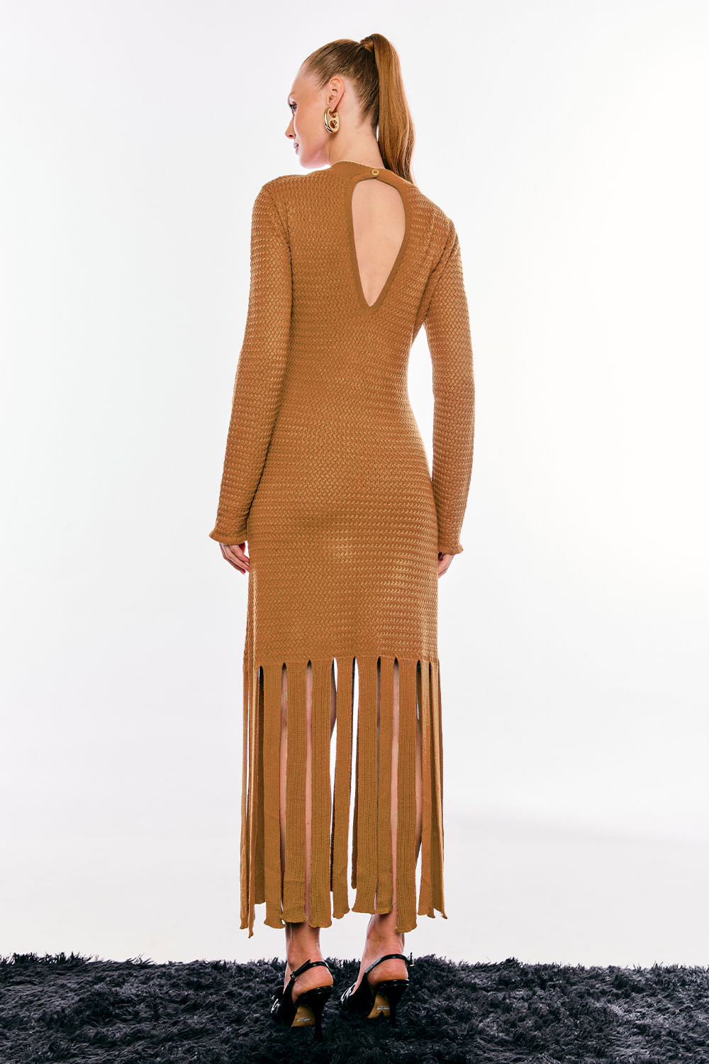 Vestido Tricot Midi Malena Cobre