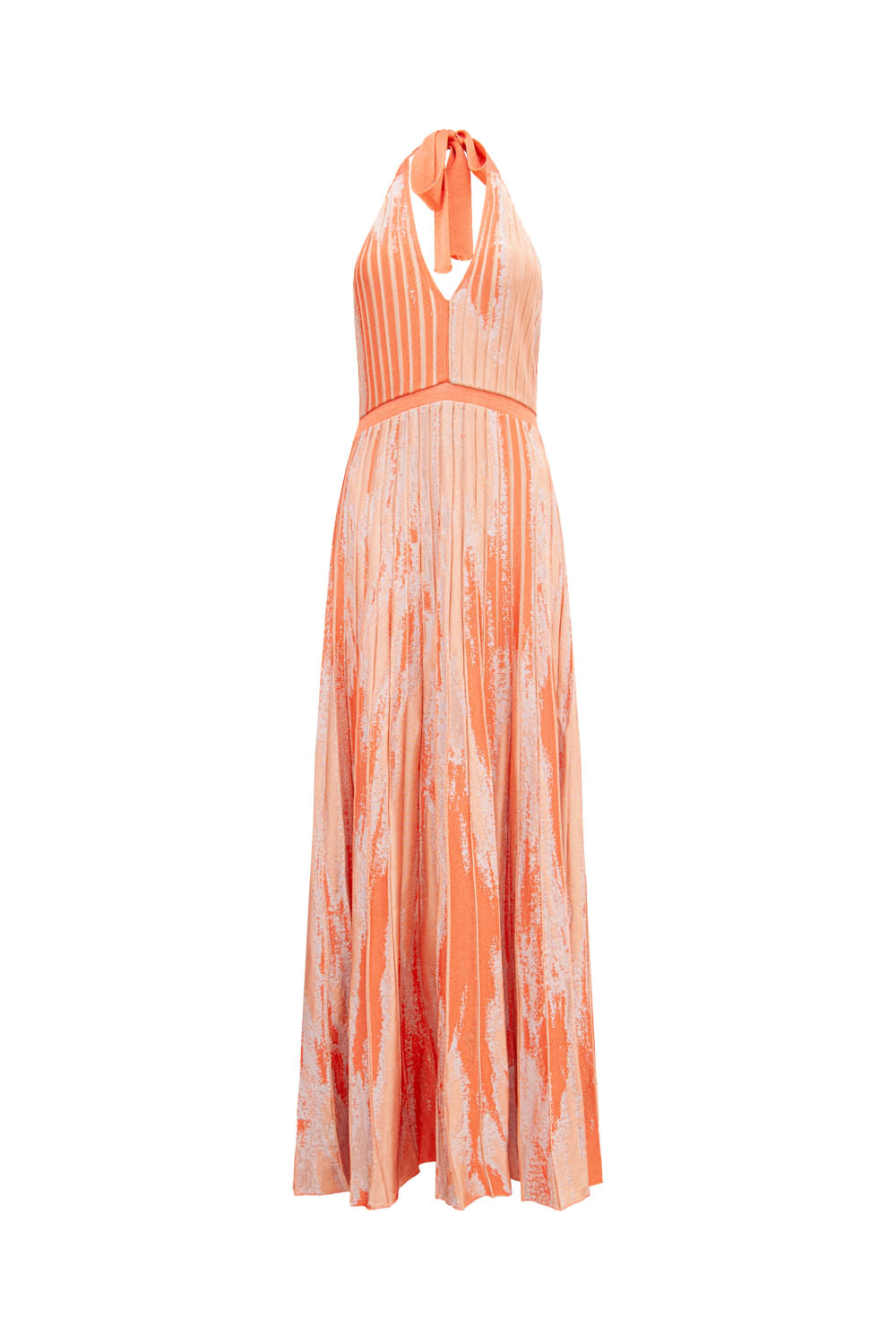 Vestido Tricot Midi Milly Sunset Coral