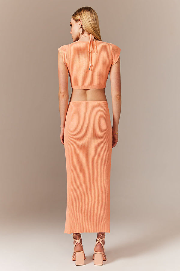 Vestido Tricot Midi Paola Peach