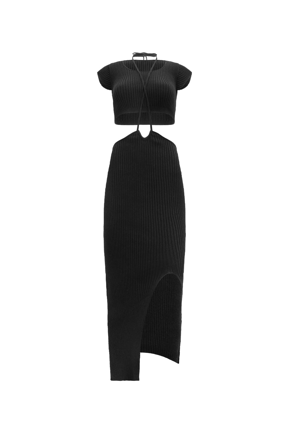 Vestido Tricot Midi Paola Preto