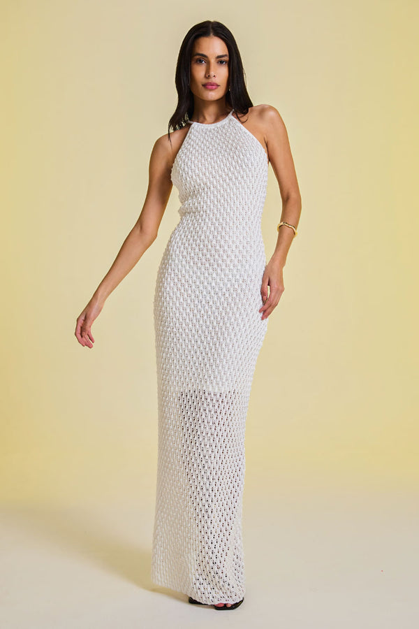 Vestido Tricot Longo Renata Off White