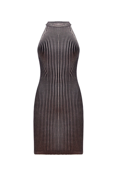 Vestido Tricot Sabrina Prata Cromo