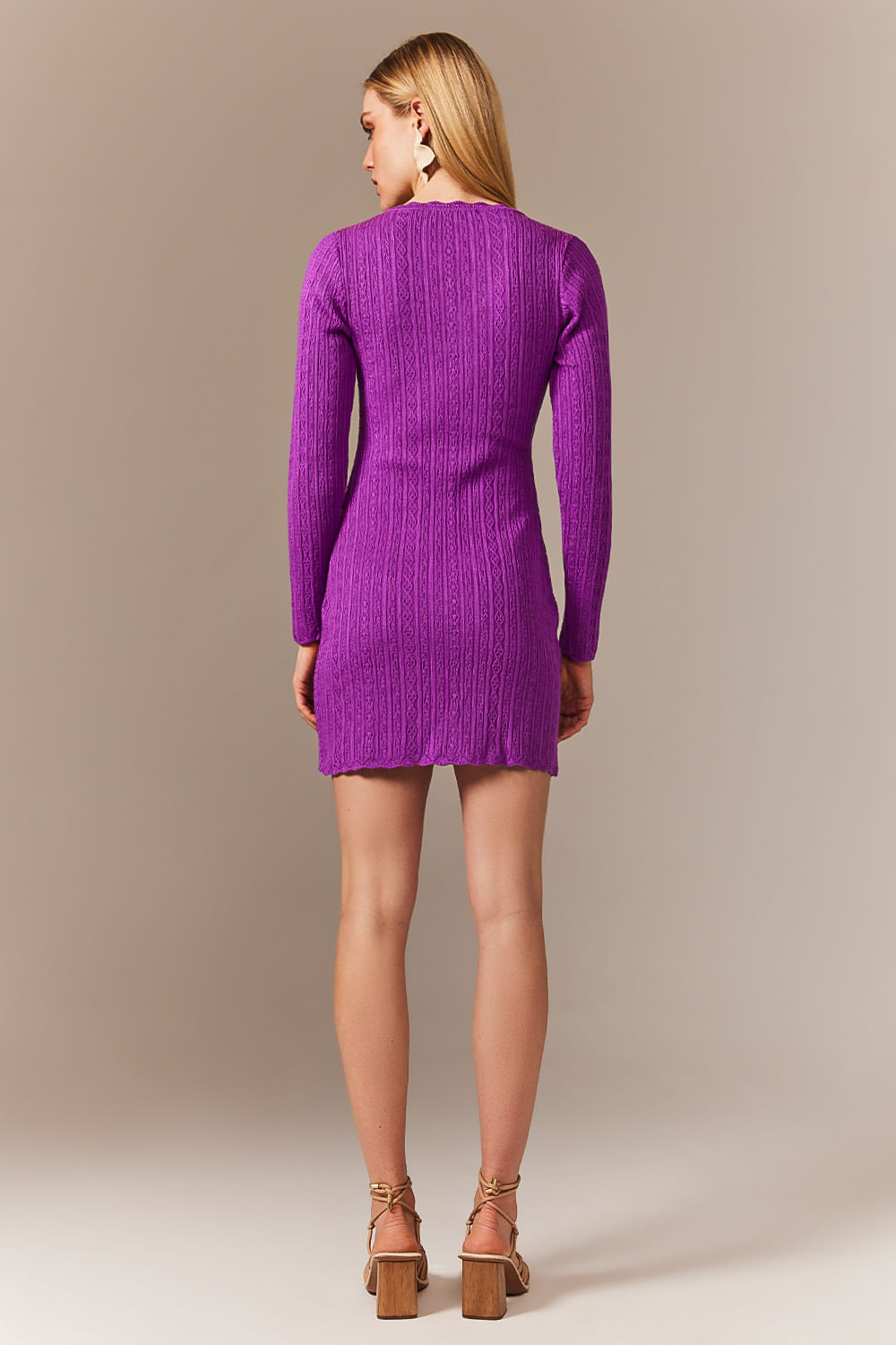 Vestido Tricot Sandra Malva Violeta