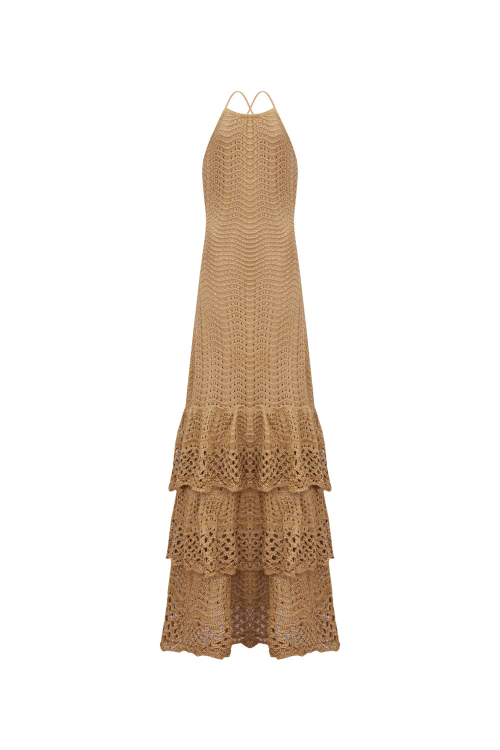 Vestido Tricot Midi Selma Dourado