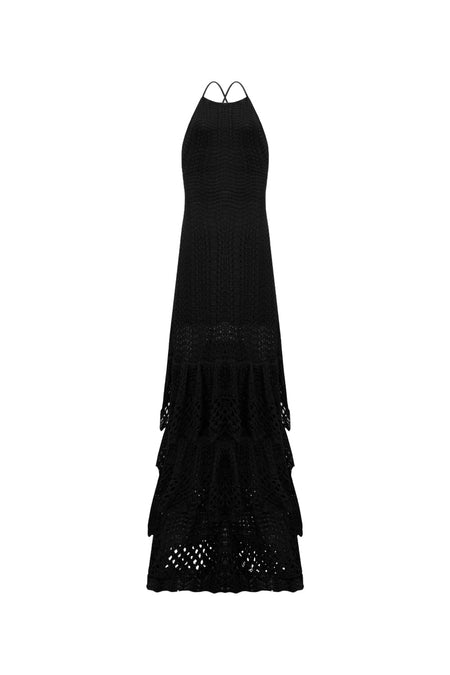 Vestido Tricot Midi Selma Preto