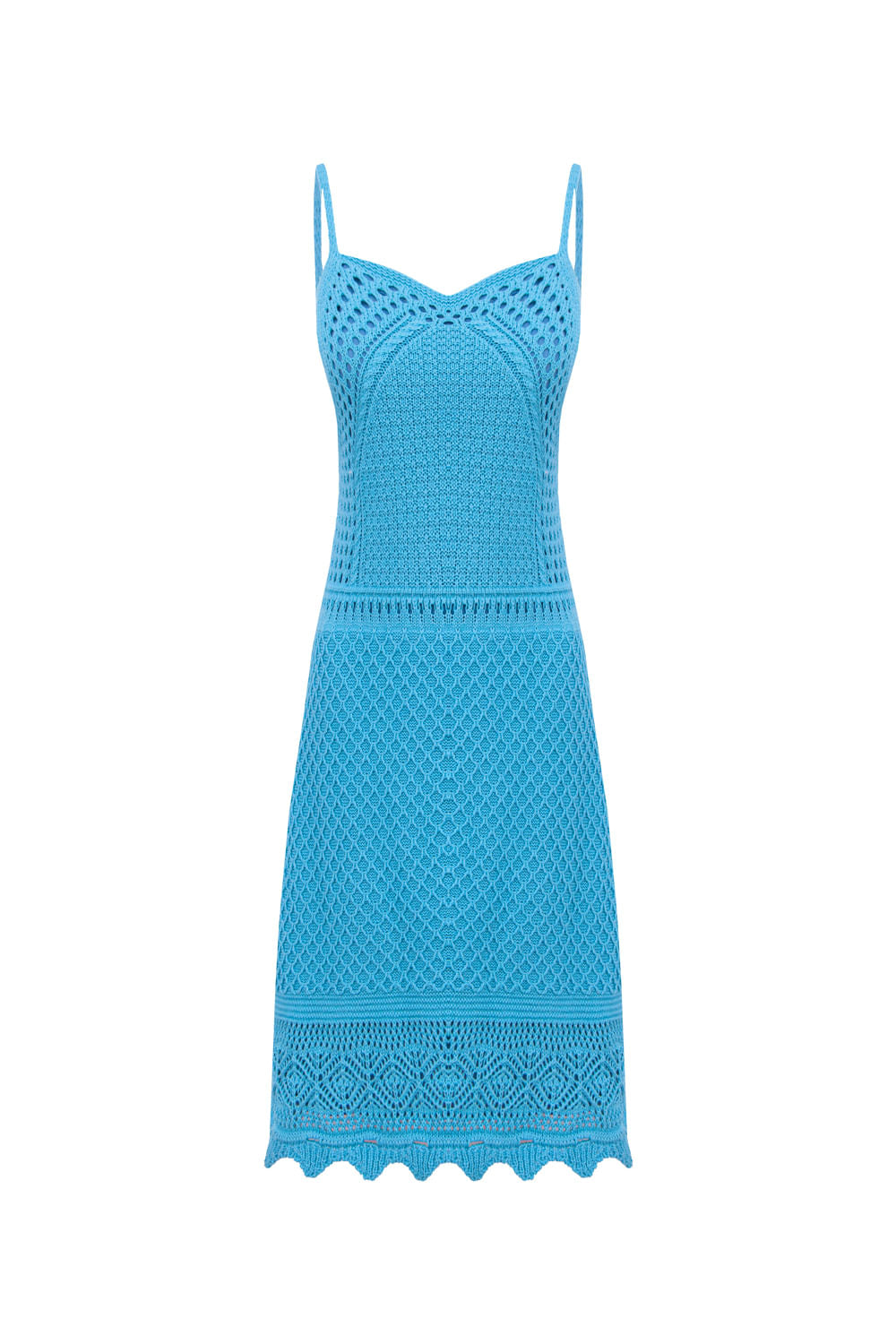Vestido Tricot Tereza Azul Mergulho
