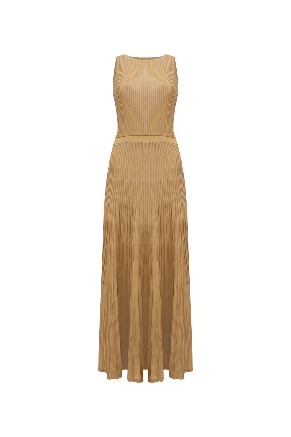 Vestido Tricot Midi Clarice Dourado