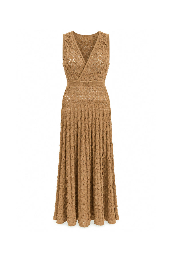 Vestido Tricot Aira Dourado