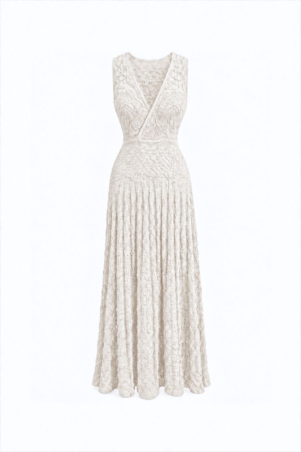 Vestido Tricot Midi Aira Off White