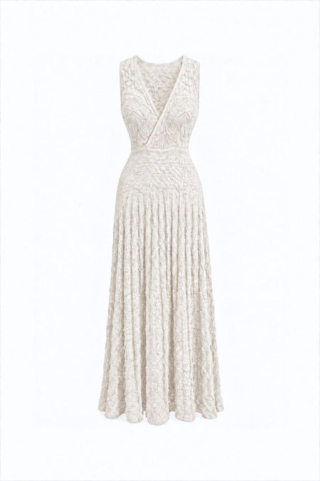 Vestido Tricot Midi Aira Off White