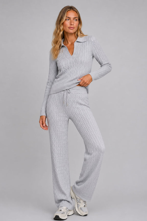 Calça Tricot Ana Cinza Mescla